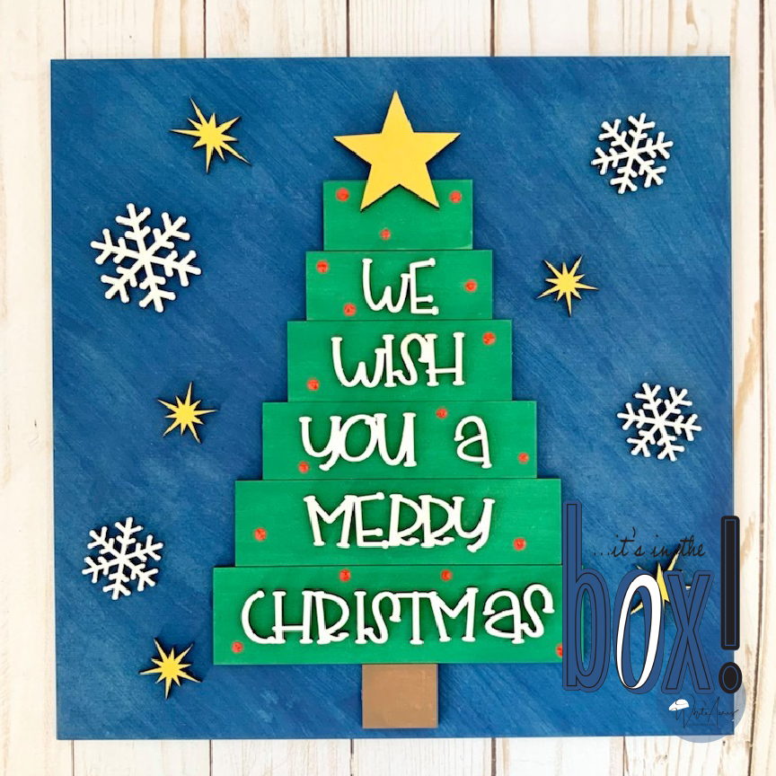 We Wish You A Merry Christmas Tree Craft Kit | White Acres Studio ...